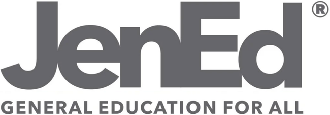 JenEd logo in gray with the words “GENERAL EDUCATION FOR ALL” below it