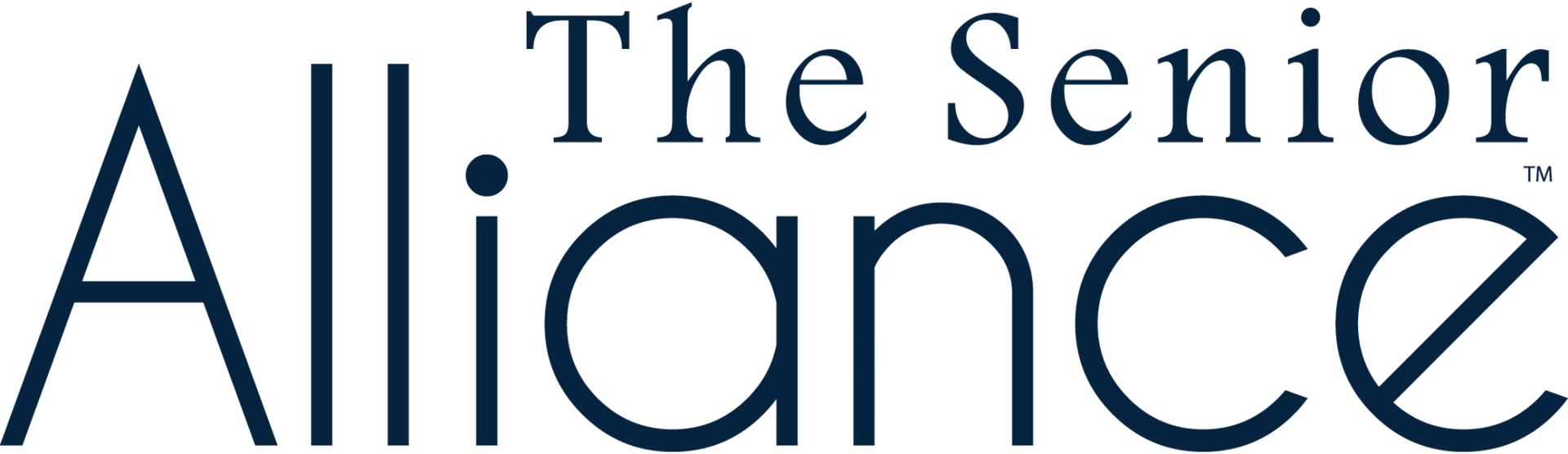 The Senior Alliance logo in navy blue.