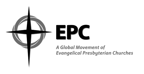 EPC name and logo with tagline, a global movement of Evangelical Presbyterian Churches.