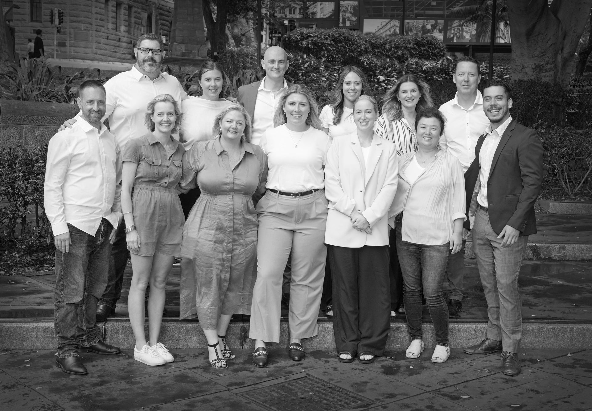 Cox Purtell team in black and white