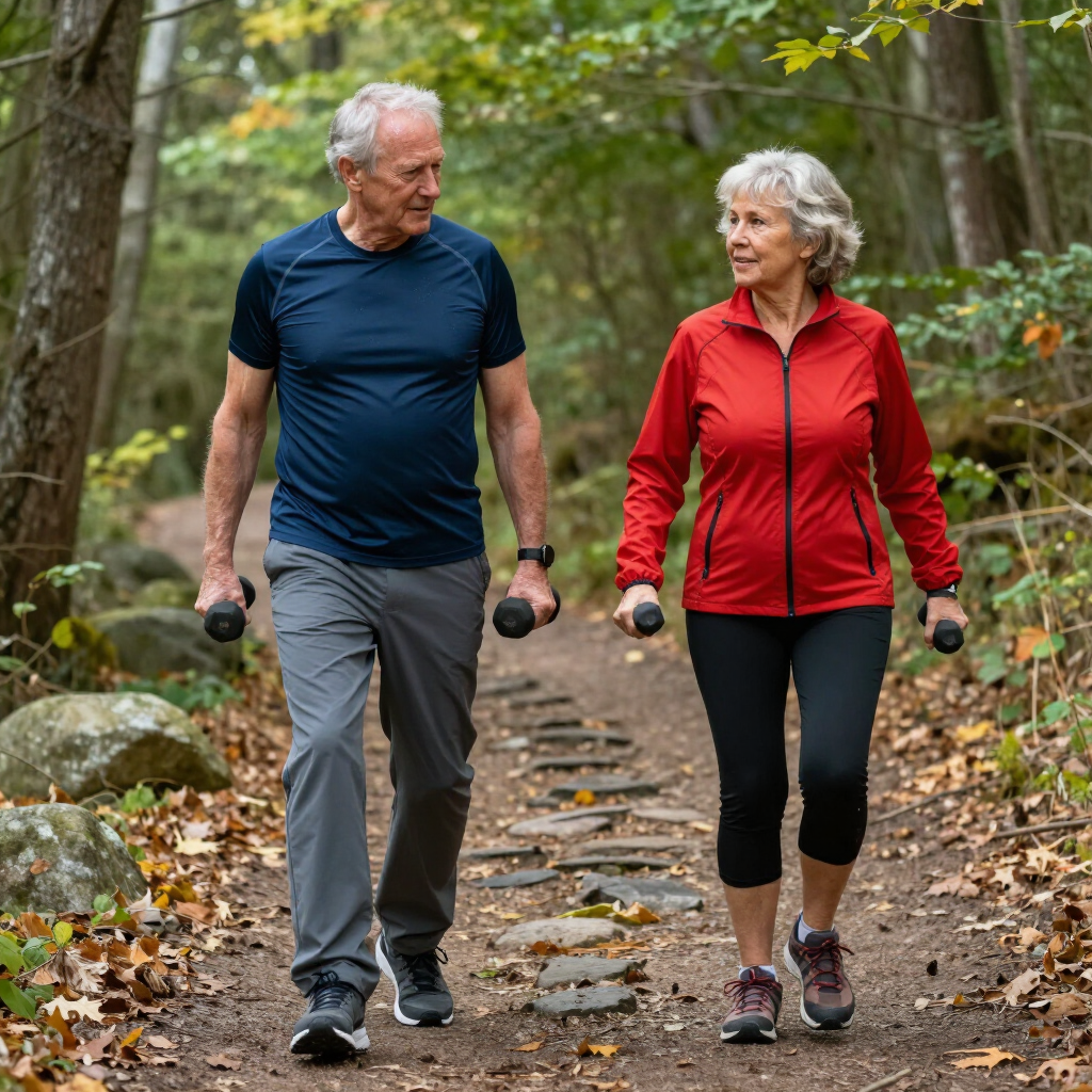 Active adult supporting strength and healthy aging through movement.
