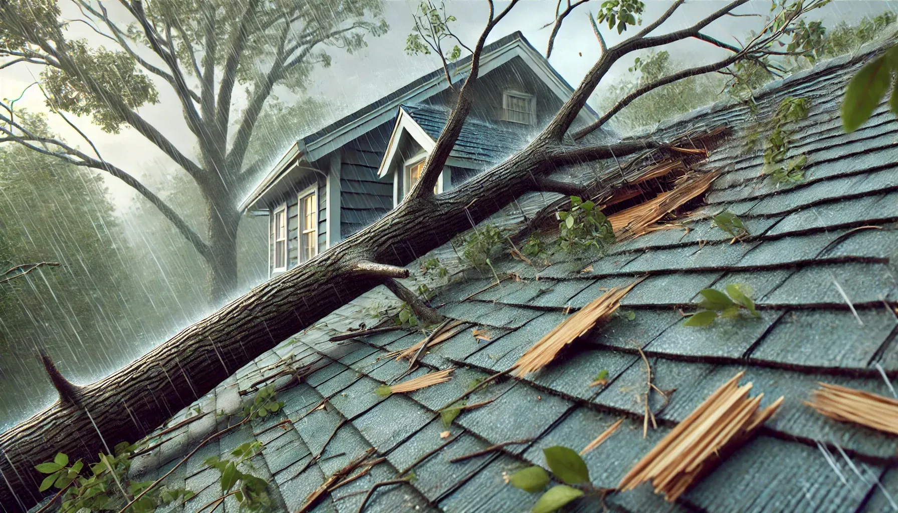8. Damage from Tree Limbs on Roofs