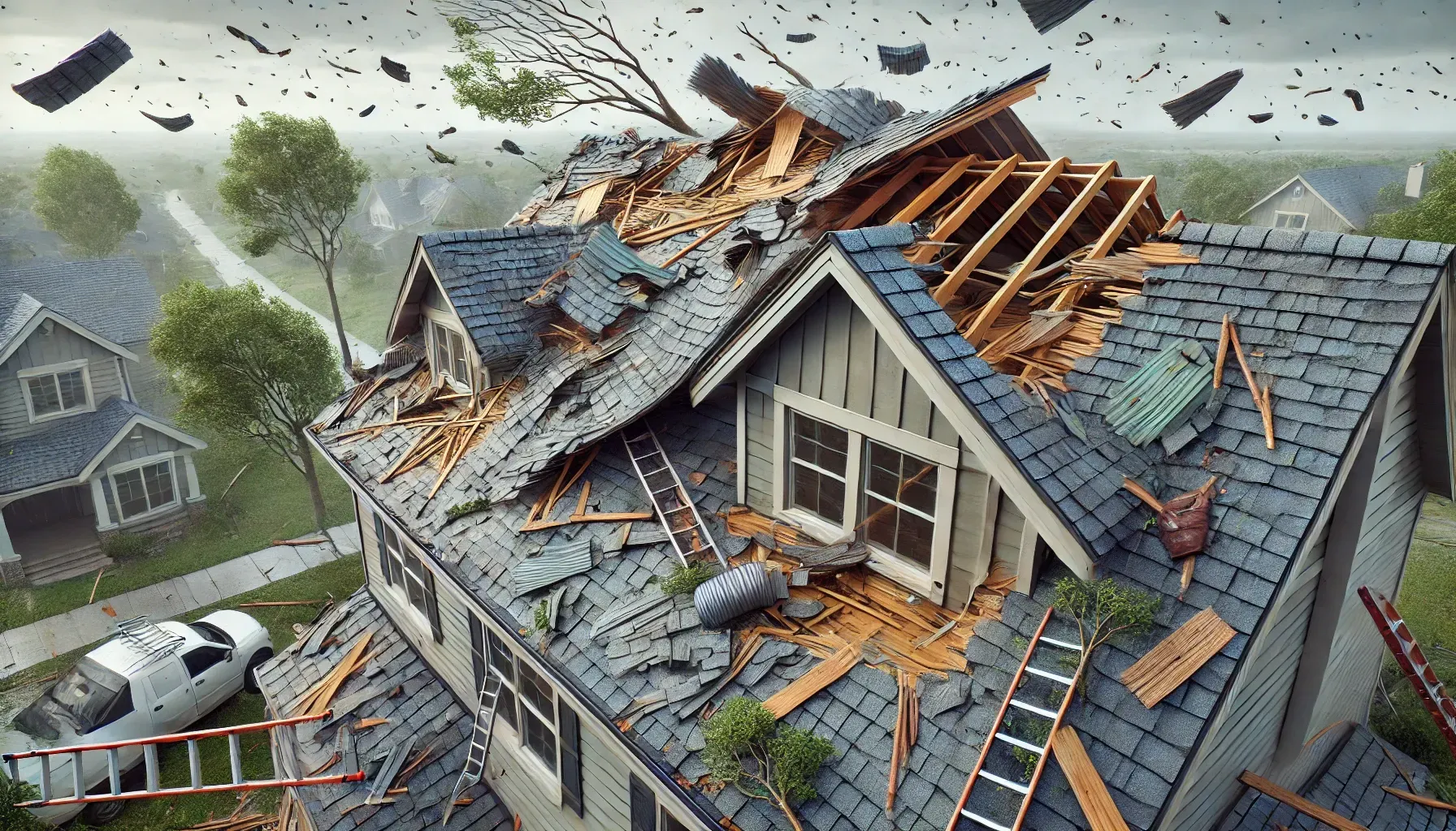 1. Wind Damage to Roof Shingles