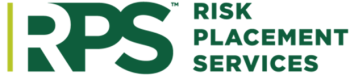 A green and white logo for risk placement services