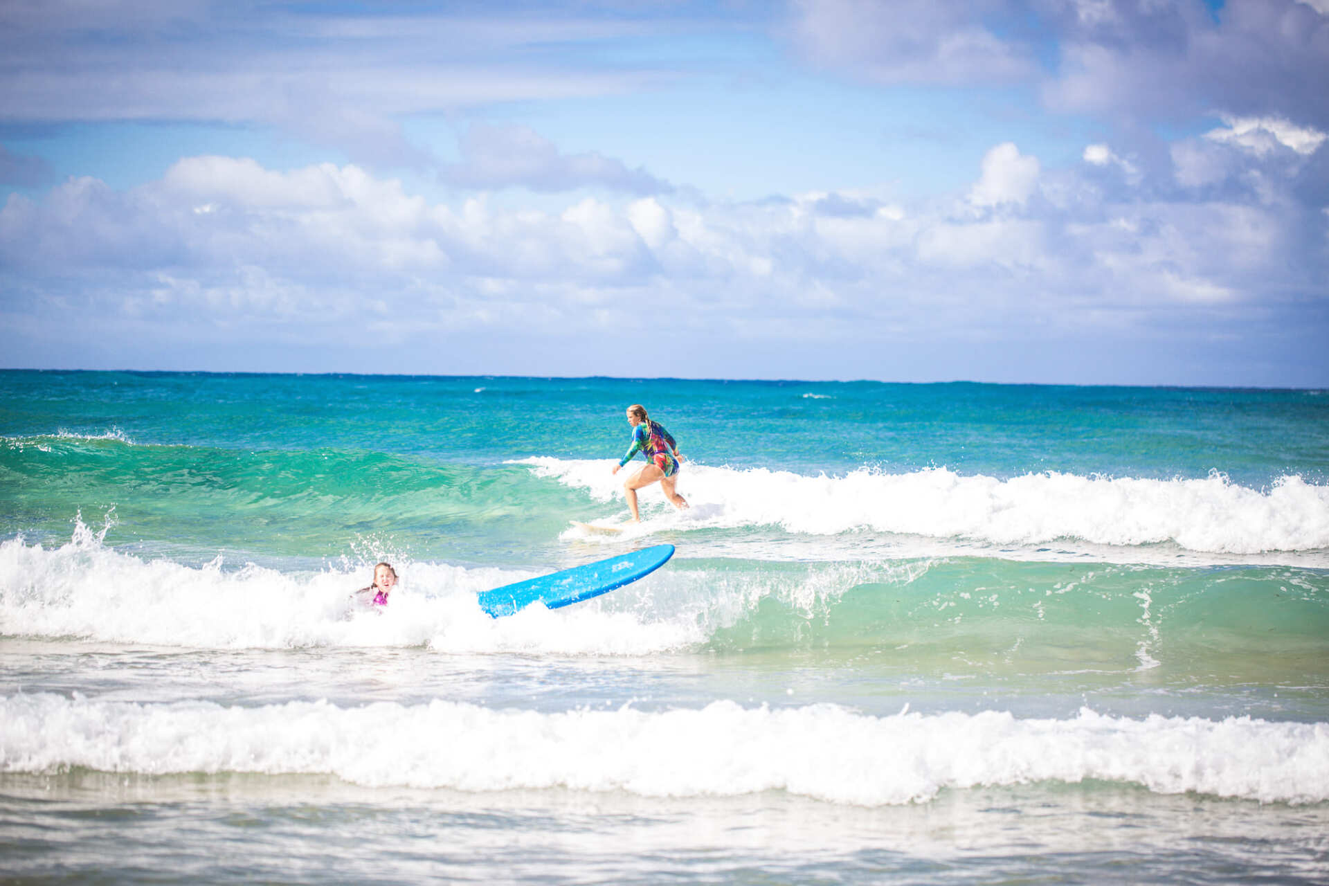 People surfing on Tofo Beach