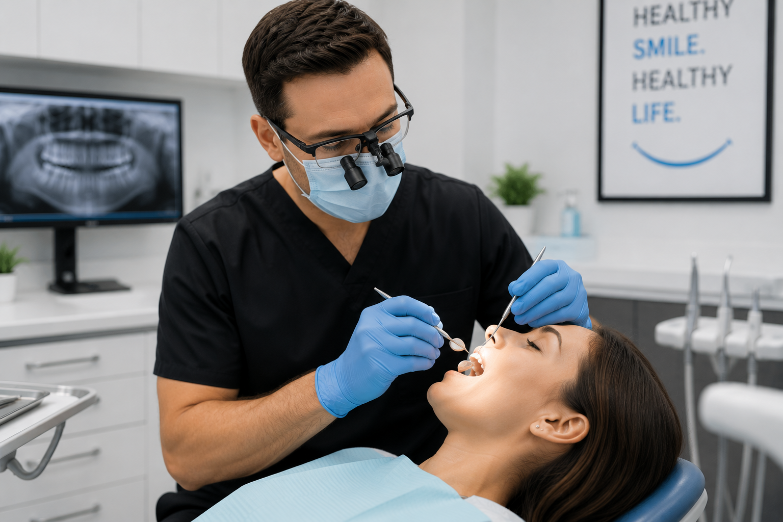 root canal treatment in modern dental clinic