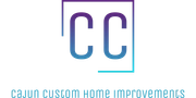 Logo for Cajun Custom Home Improvements with blue and purple “CC” monogram