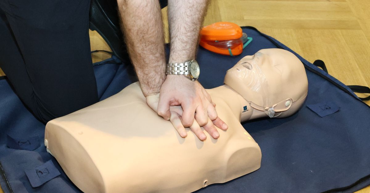 Industrial employees attending on-site First Aid Responder training