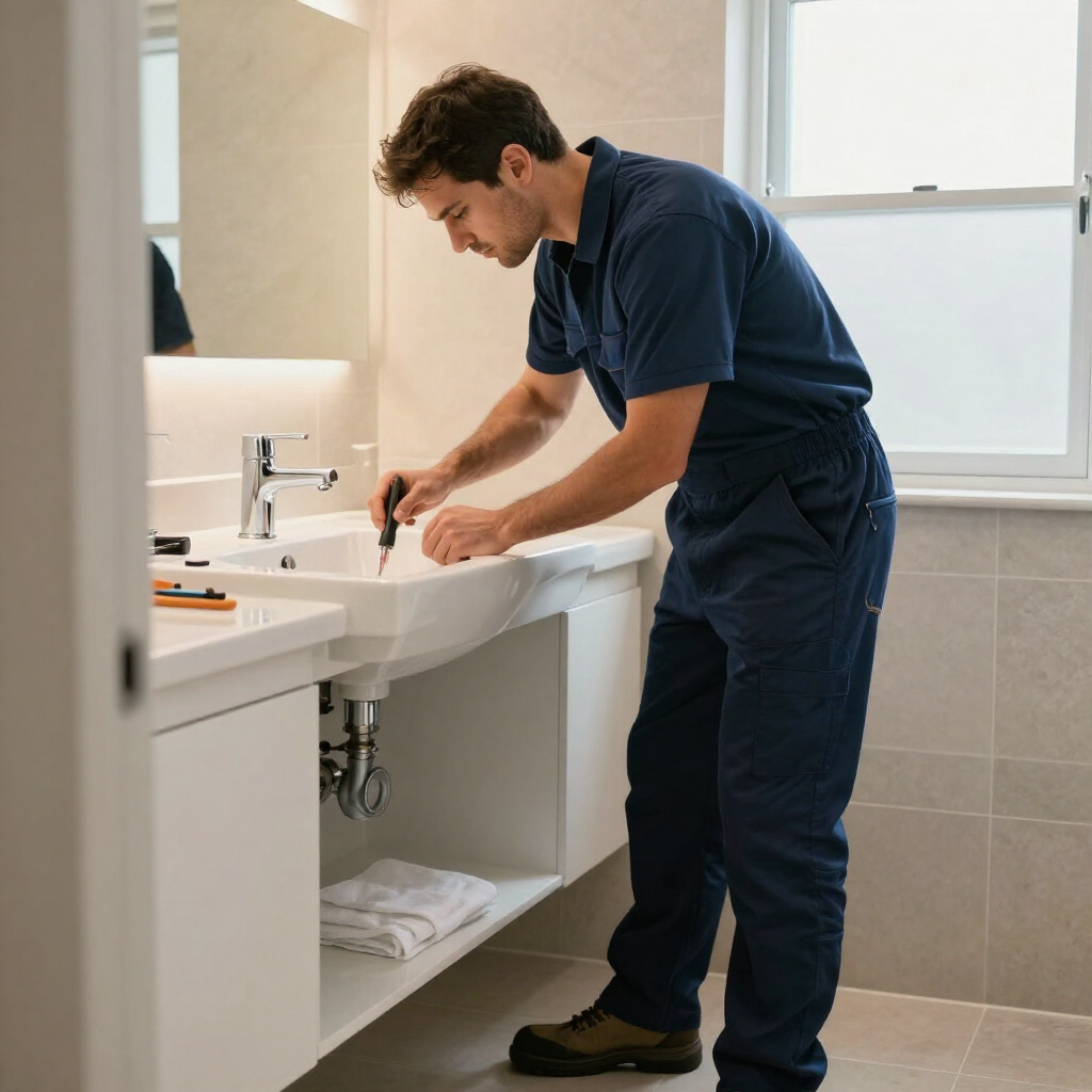 Técnico em banheiro residencial