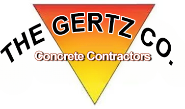 A logo for the gertz co. concrete contractors.