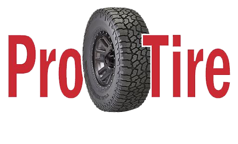 Pro Tire logo with a tire replacing the