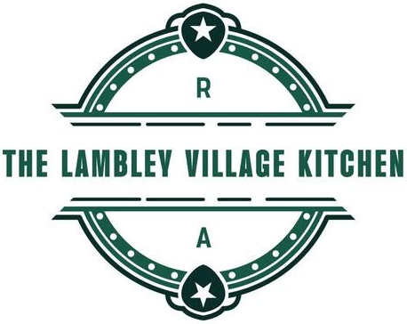 The Lambley Village Kitchen logo with green circular badge and white center text