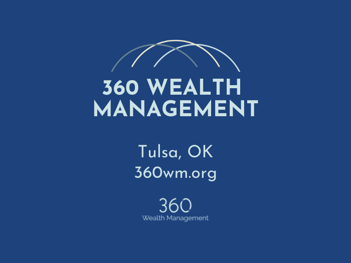 A logo for 360 wealth management in tulsa ok