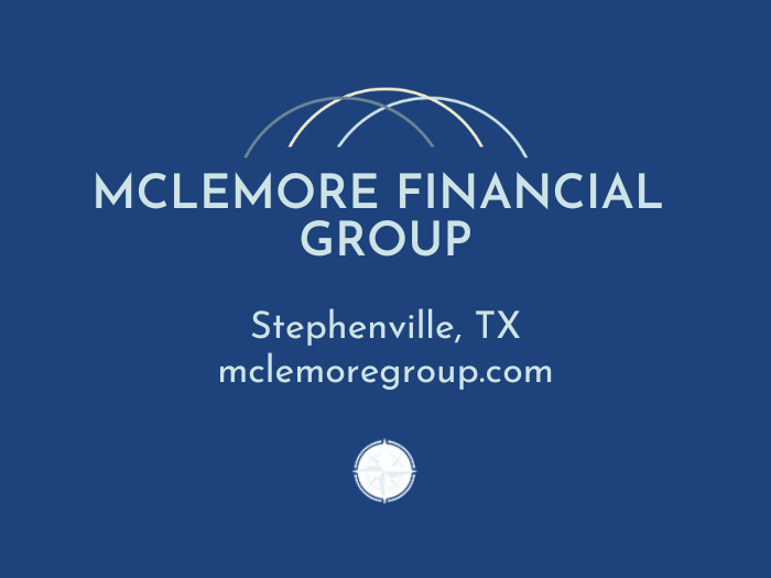 A logo for mclemore financial group in stephenville tx