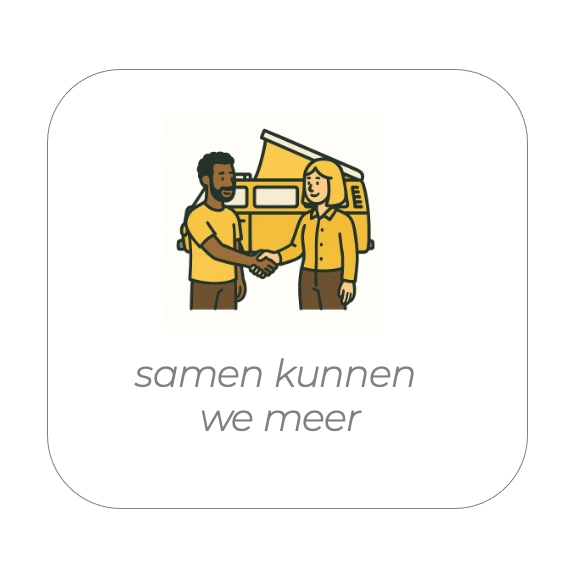 Deel je camper met anderen. Anders staat ie toch maar in de stalling ;-)
