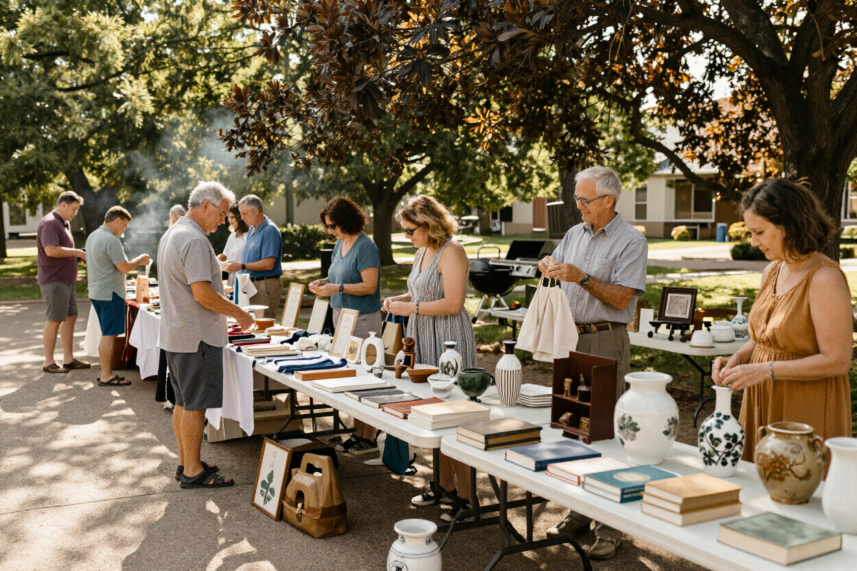 Annual Harmony yard sale and BBQ
