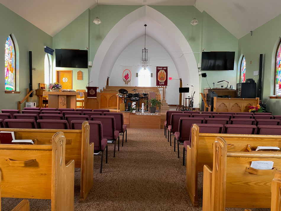 Harmony United Church congregation gathered for Sunday worship