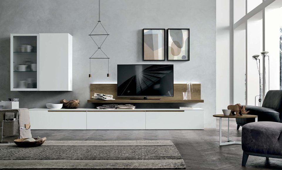 soggiorno moderno con mobile per tv