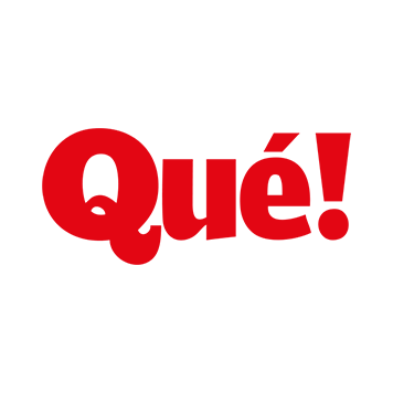 Un logotipo rojo que dice que sobre un fondo blanco