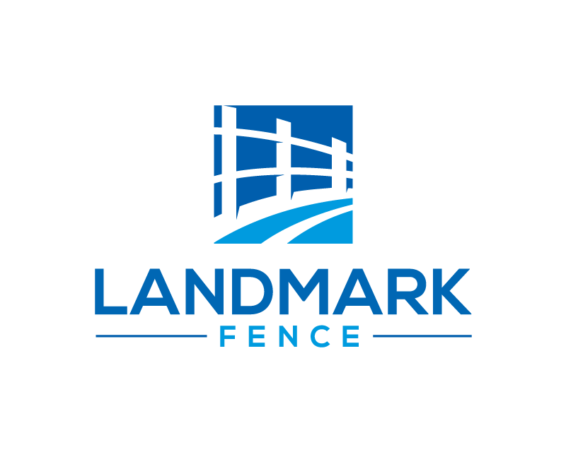 Landmark fence logo