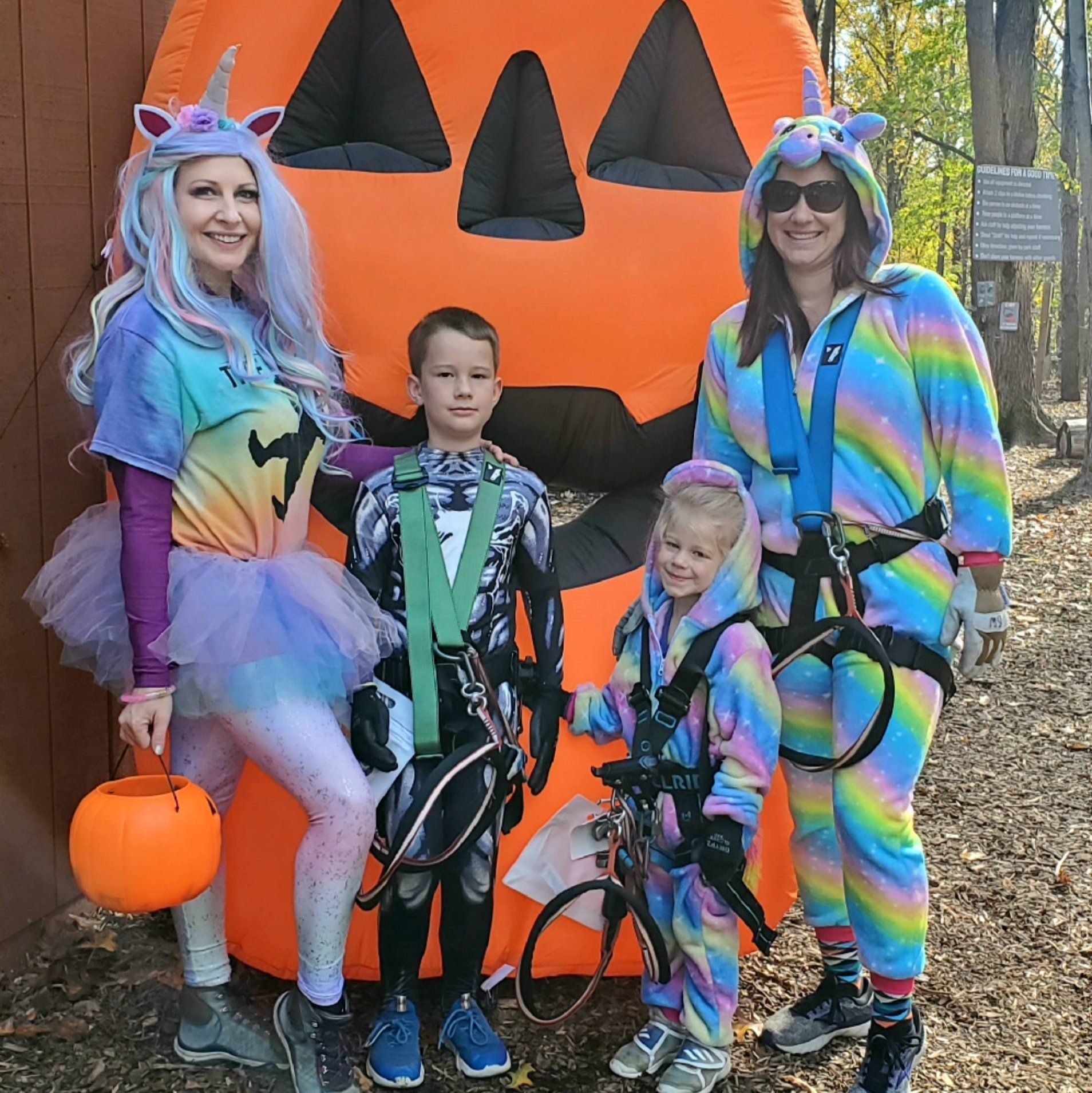 Trick or Treat in the trees with unicorns