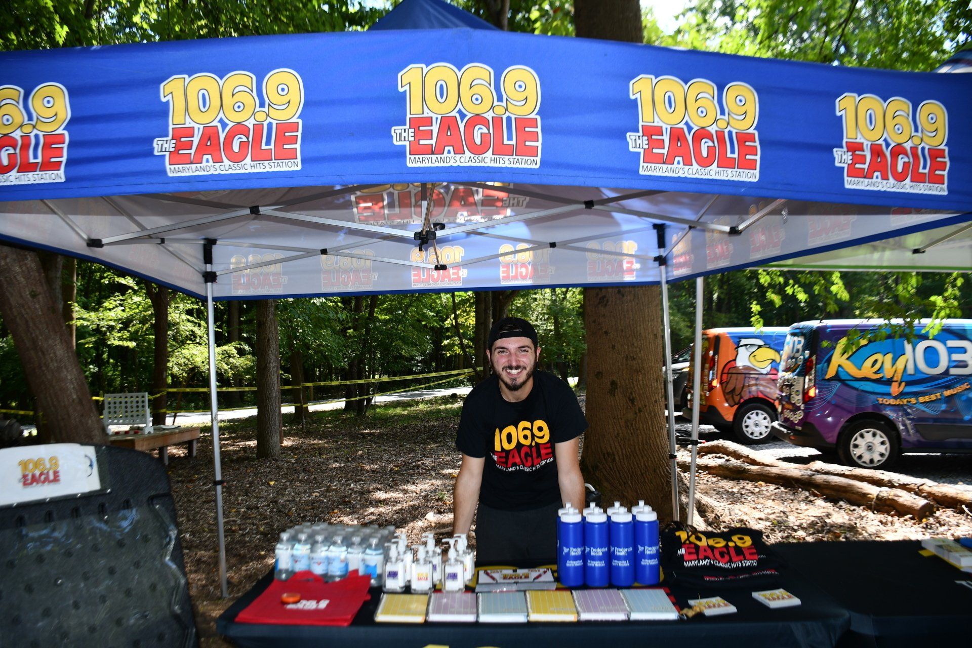 106.9 The Eagle radio station at Climbing for a Cause