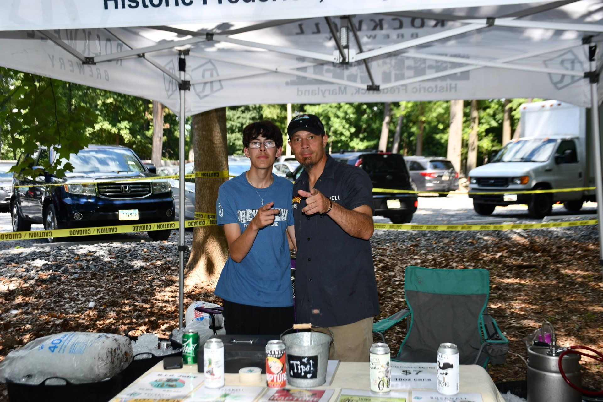 Rockwell brewery serving beer at Climbing for a Cause Event