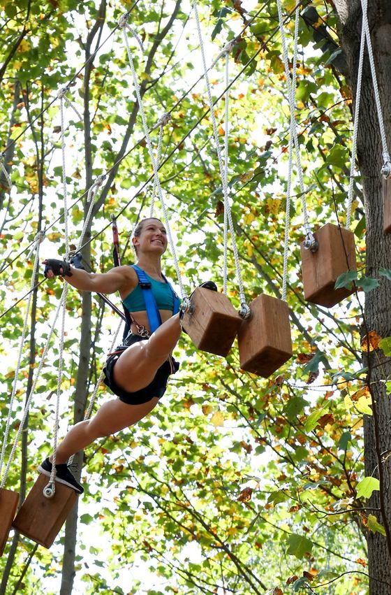 American Ninja Warrior Jessie Graff climbing double black diamond