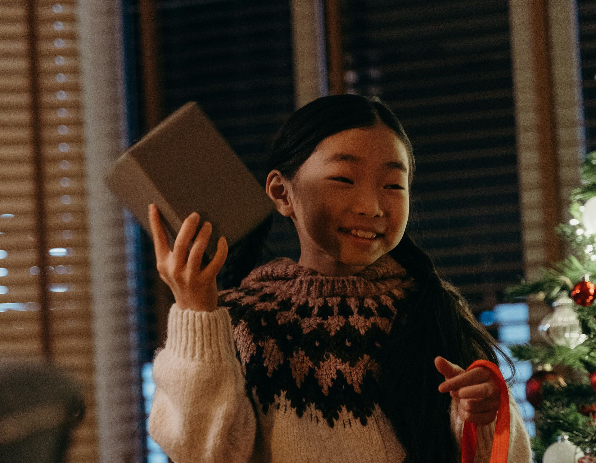 Girl with present - ABA therapy for autism