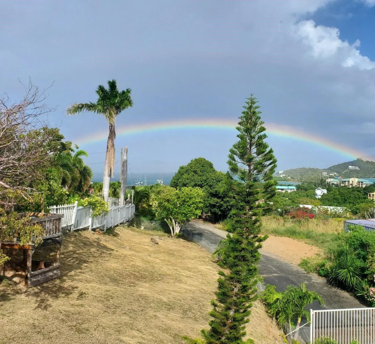 View of Rainbow and Water from Villa Nathalie