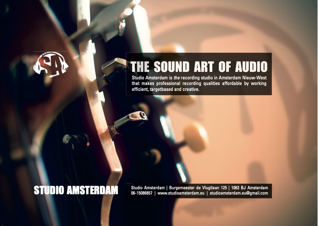 studio amsterdam, brochure, guitar, bassguitar