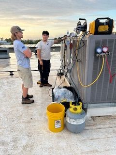 Rooftop HVAC install