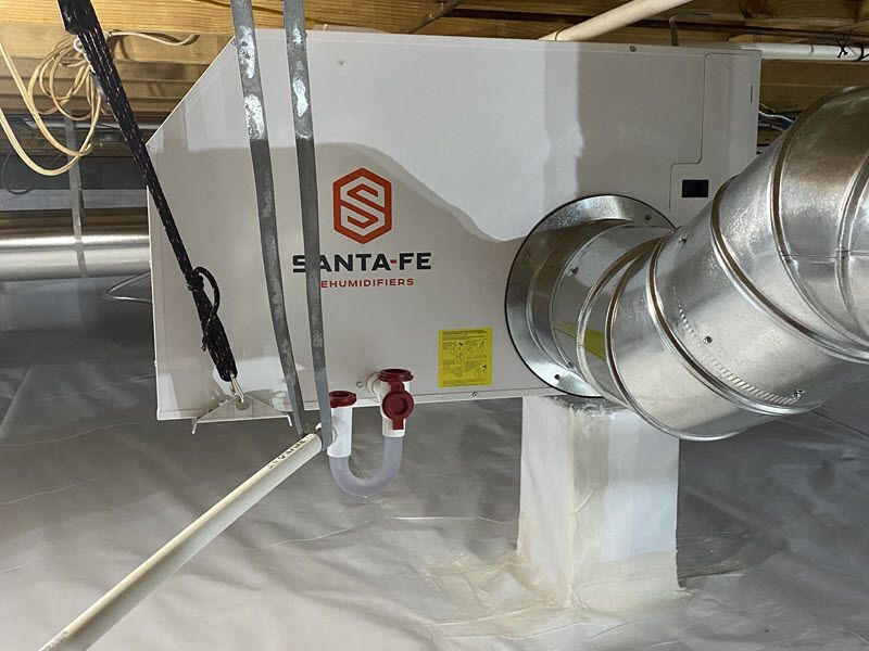 Speir installed equipment in a dry crawlspace.