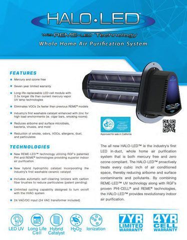 Halo LED UV air purifier