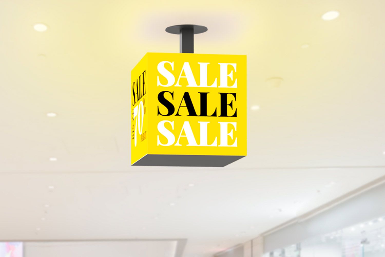 LED Cube Ceilingsign 27