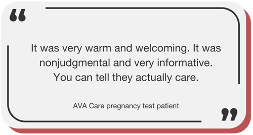 pregnancy center client testimonial