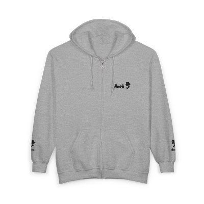 Embroidered 'Aussie' Zip Hoodie with Kangaroo Outline
