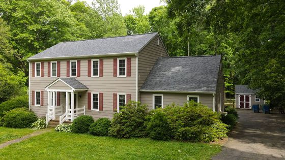 Photo of RETEX roof replacement in Glen Allen VA. GAF Timberline Pewter Gray architectural asphalt shingles.