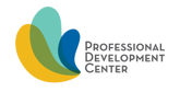 Logo: Abstract shapes in yellow, green, teal, and blue; text reads 