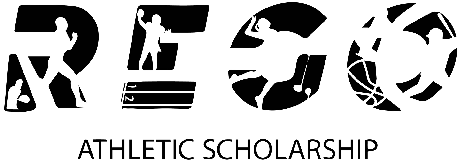 Logo: "REGO" with sports figures within the letters, text "ATHLETIC SCHOLARSHIP" below. Logo of Rego Scholarship Fund