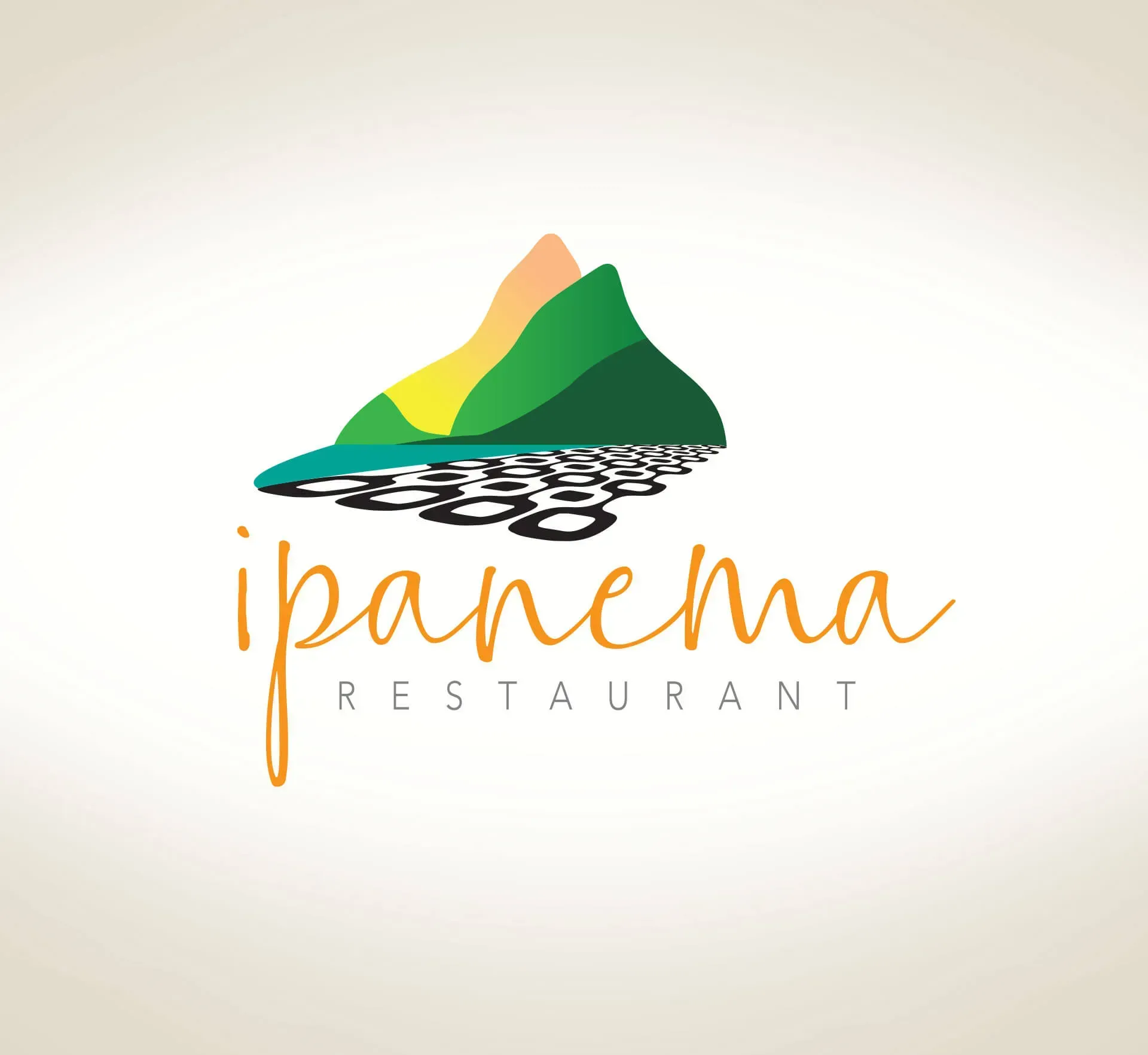 Logo: stylized mountain scene with the word 