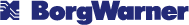 The word borgwarner is written in blue on a white background