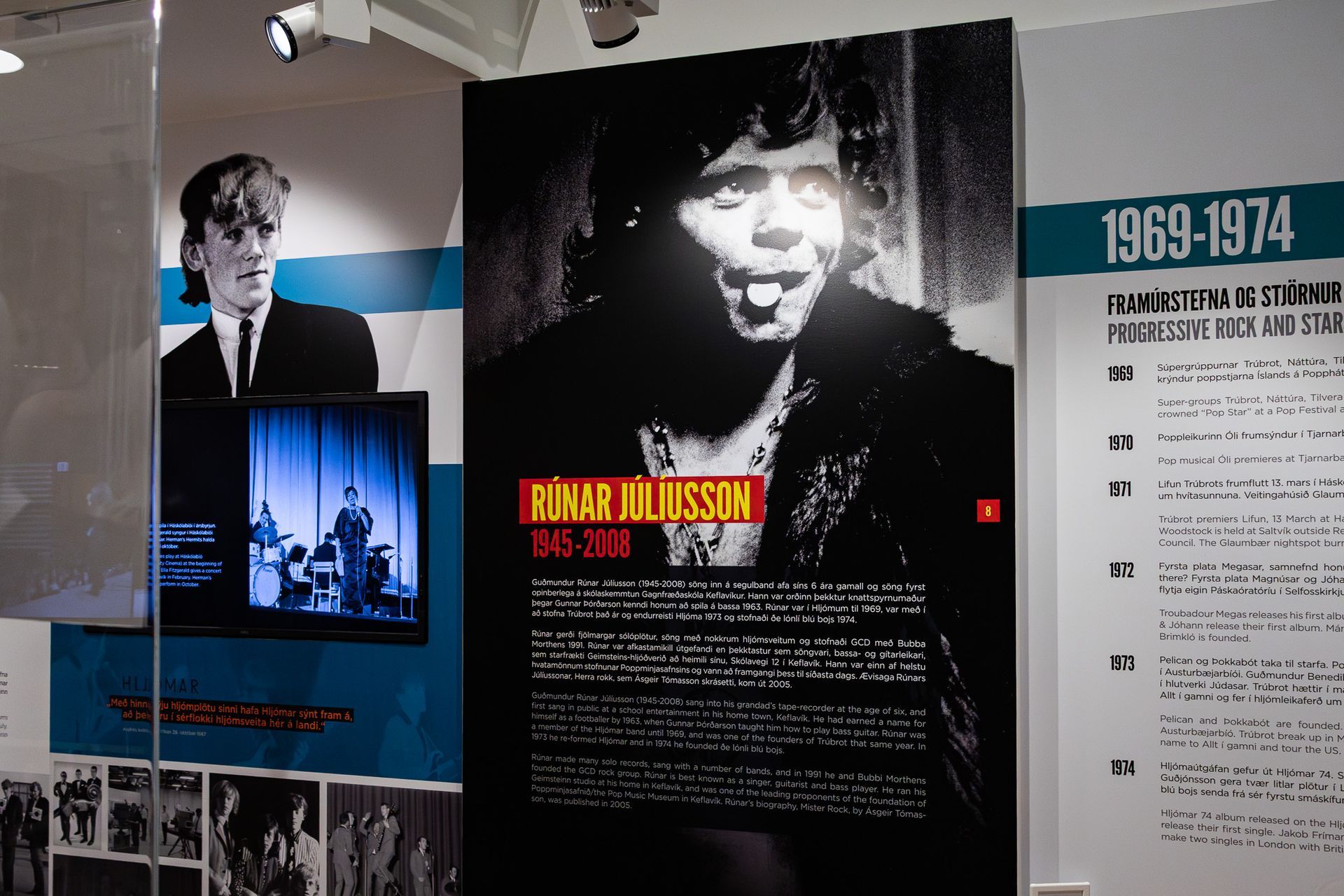 Exhibition at the Icelandic Museum of Rock n Roll in Keflavik, Iceland.