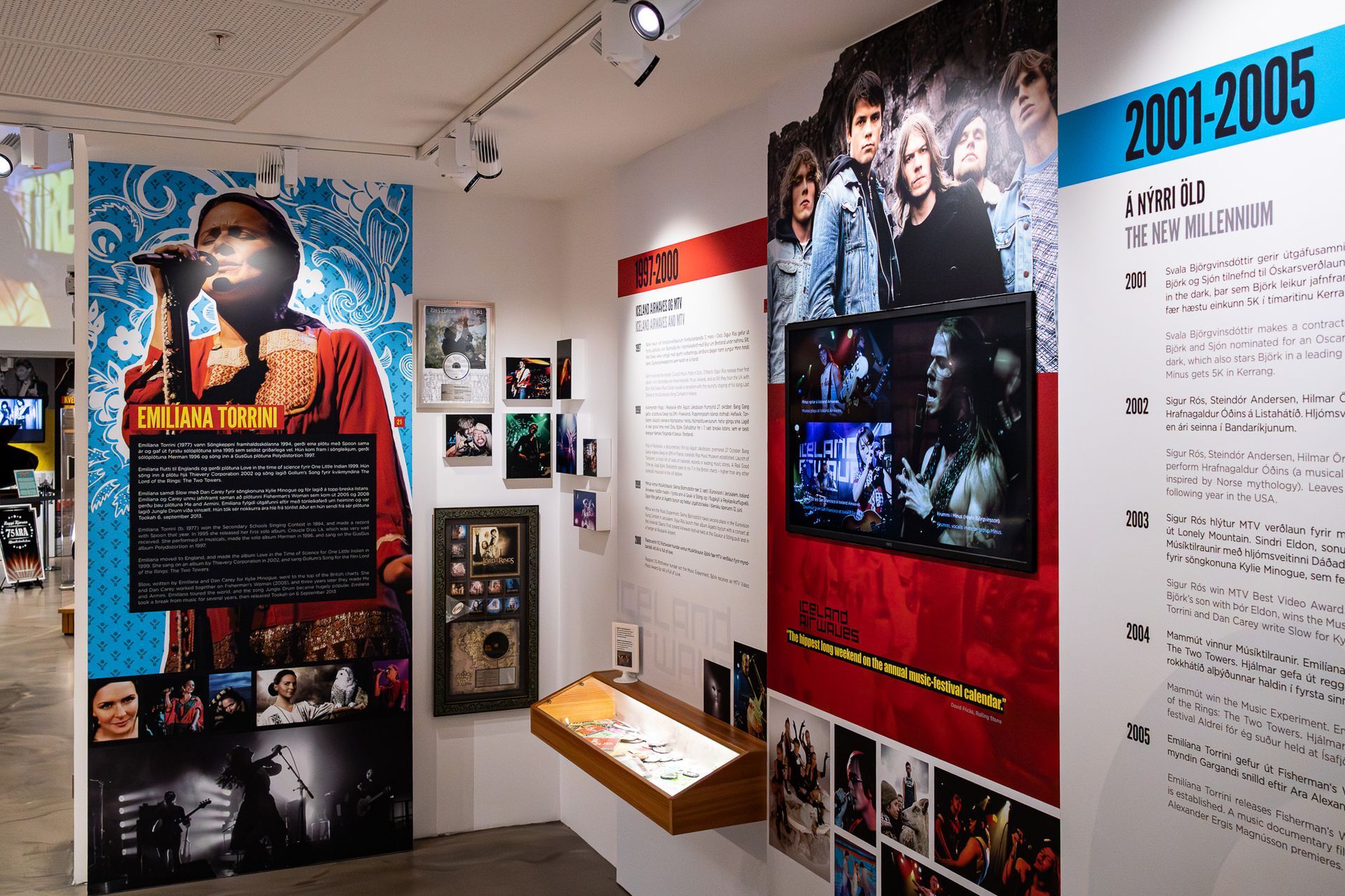 Exhibition at the Icelandic Museum of Rock n Roll in Keflavik, Iceland.