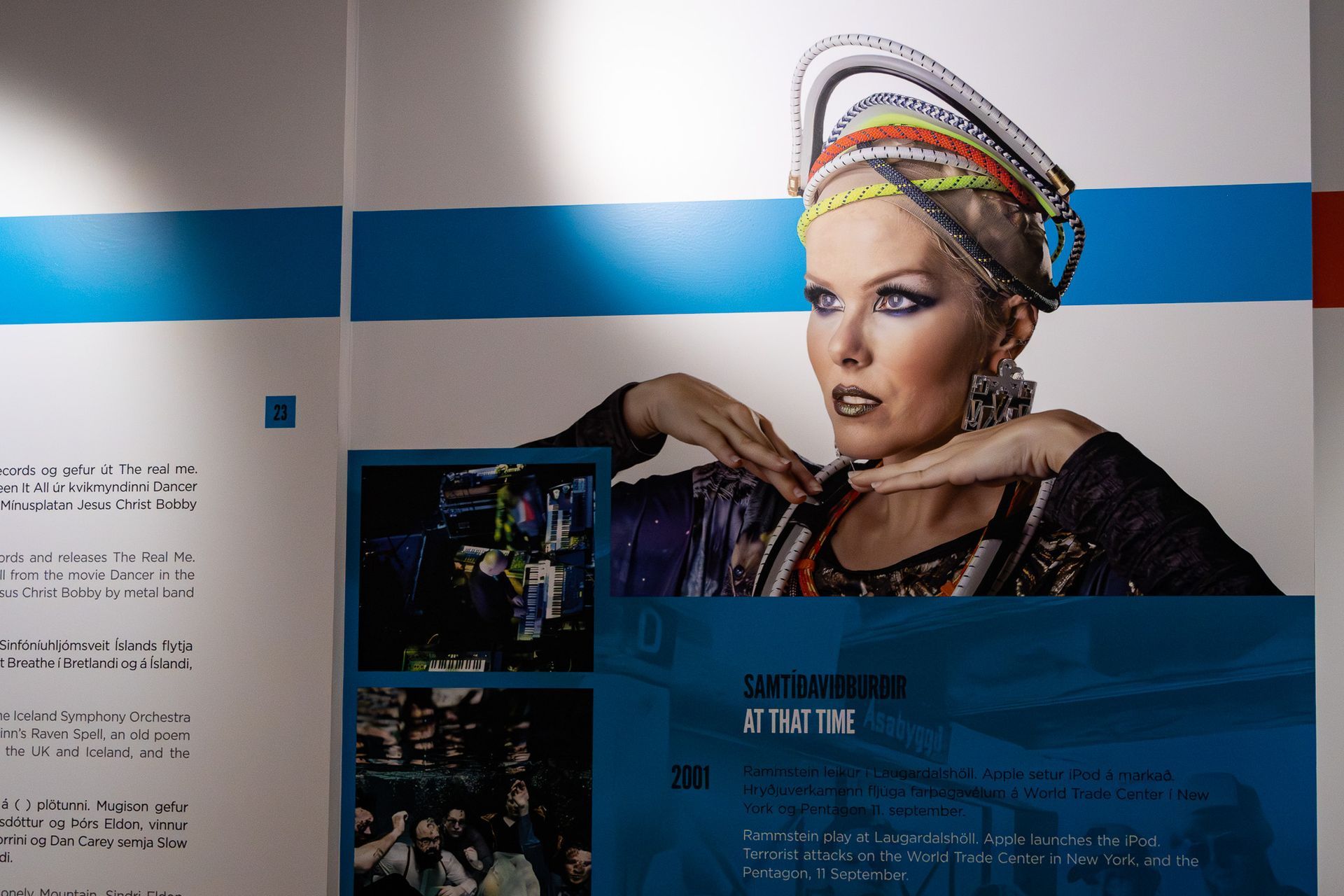 Exhibition at the Icelandic Museum of Rock n Roll in Keflavik, Iceland.
