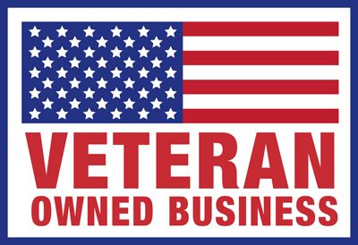 American flag above text: 