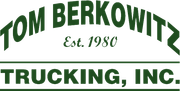 Tom Berkowitz Trucking, Inc. logo in green and white, with the company name arched above the year 1980, and 