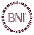 A bni member logo in a circle on a white background.