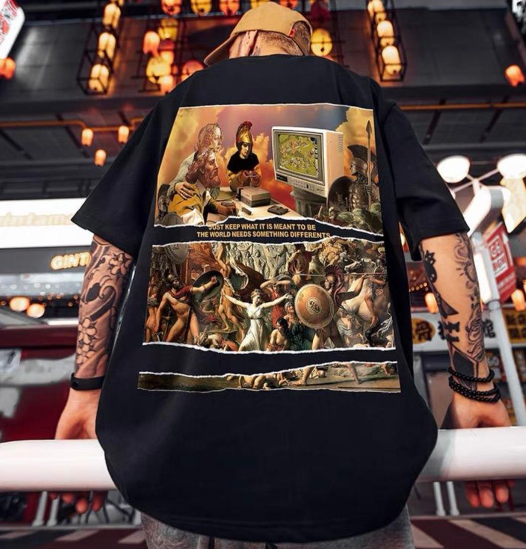 OVERSIZED ROMEINEN SHIRT (ZWART)