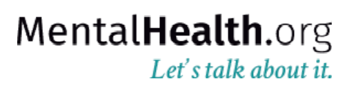 MentalHealth.org logo with teal tagline “Let’s talk about it.”